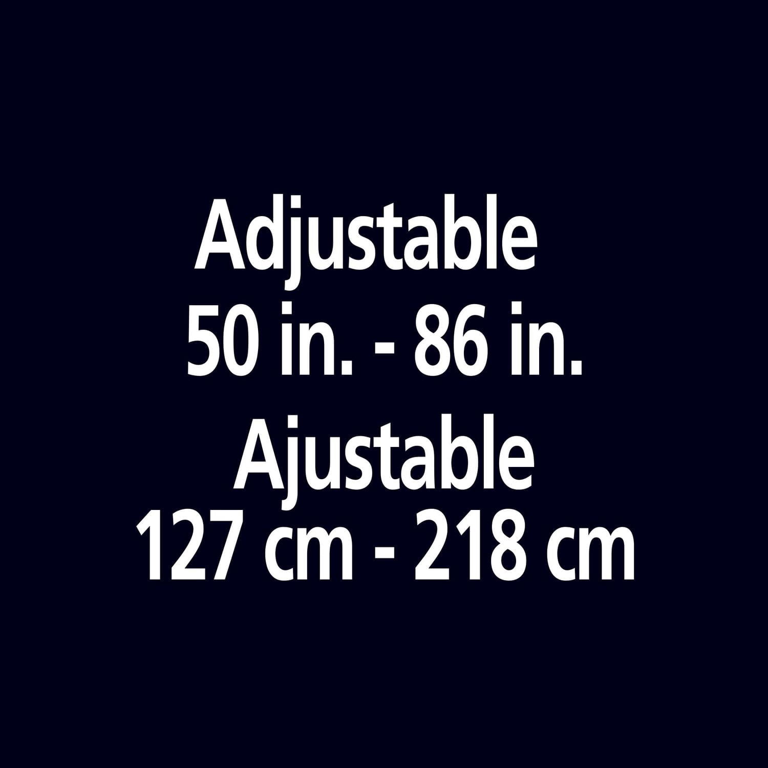 Mainstays Adjustable Tension Shower Curtain Rod, 50" - 86", Black