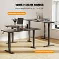 thumbnail image 3 of 63" L Shaped Electric Standing Desk, Height Adjustable Stand up Corner Desk, Sit Stand Home Office Desk with Splice Board, Black, 3 of 8