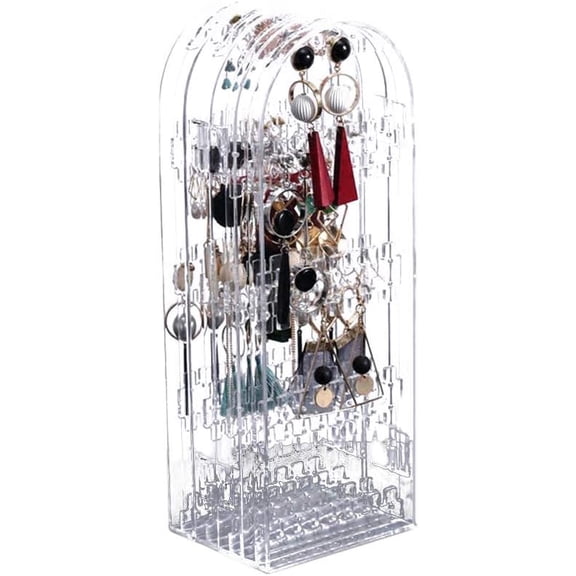 Acrylic Foldable Earring Storage Holder Rack Jewellery Display Organiser