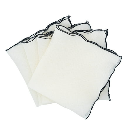 

Linen Napkins With Black Ruffled Edges Set of 4