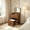 18.9"L, Walnut, White Cushion, variant on AUU 3-in-1 Vanity Desk with Lighted Mirror and Stool, Flip Top Makeup Dressing Table, Compact Storage for Bedroom, Bathroom, or Dressing Room