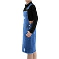 thumbnail image 3 of Junior Womens Distressed Denim Adjustable Strap Overall Dress, 3 of 5