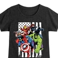 thumbnail image 3 of Marvel The Avengers - American Flag - Toddler And Youth Girls Fitted Short Sleeve Graphic T-Shirt, 3 of 5