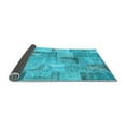 thumbnail image 2 of Ahgly Company Indoor Square Patchwork Light Blue Transitional Area Rugs, 7' Square, 2 of 4