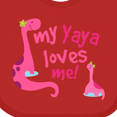 thumbnail image 4 of Inktastic My Yaya Loves Me Granddaughter Dinosaur Girls Baby Bib, 4 of 4