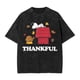thumbnail image 1 of Camisetas lavadas con el mensaje "Snoopy Charlie Brown Lucy Thankful Thanksgiving Day" para hombre y mujer, de algodón, de gran tamaño y estampadas, 1 of 5