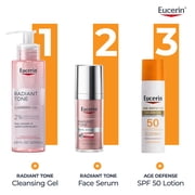 Eucerin Sun Age Defense Face Sunscreen Lotion SPF 50 with Hyaluronic Acid, 2.5 fl oz