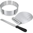 thumbnail image 1 of Tårtskärare i rostfritt stål, 3-delars set, skärare för tårtbotten, tårtlyft, 1 of 3