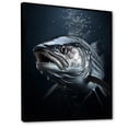 thumbnail image 2 of Designart "Monochrome Mackerel Fishing II" Animals Floater Framed Canvas Art Print, 2 of 7