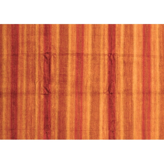 Ahgly Company Indoor Rectangle Abstract Orange Modern Area Rugs, 8' x 10'