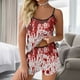 thumbnail image 1 of MKLEKYY Conjunto De 2 Piezas De Pijama Para Mujer, Con Tirantes Estampados, Pantalones Cortos De Mezclilla Para El Hogar (2), 1 of 4