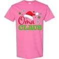 thumbnail image 3 of Inktastic Oma Claus with Christmas Santa Hat and Snowflakes T-Shirt, 3 of 5