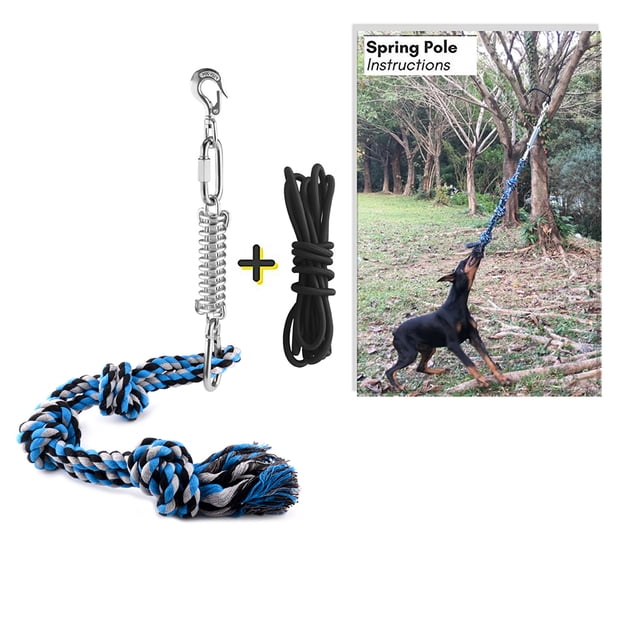 Cuerda de ejercicio para mascotas al aire libre, poste de resorte, cuerda para perros, poste de resorte, cuerda para perros, juguete para perros, juguete de guerra Tugof, ingeniería de precisión