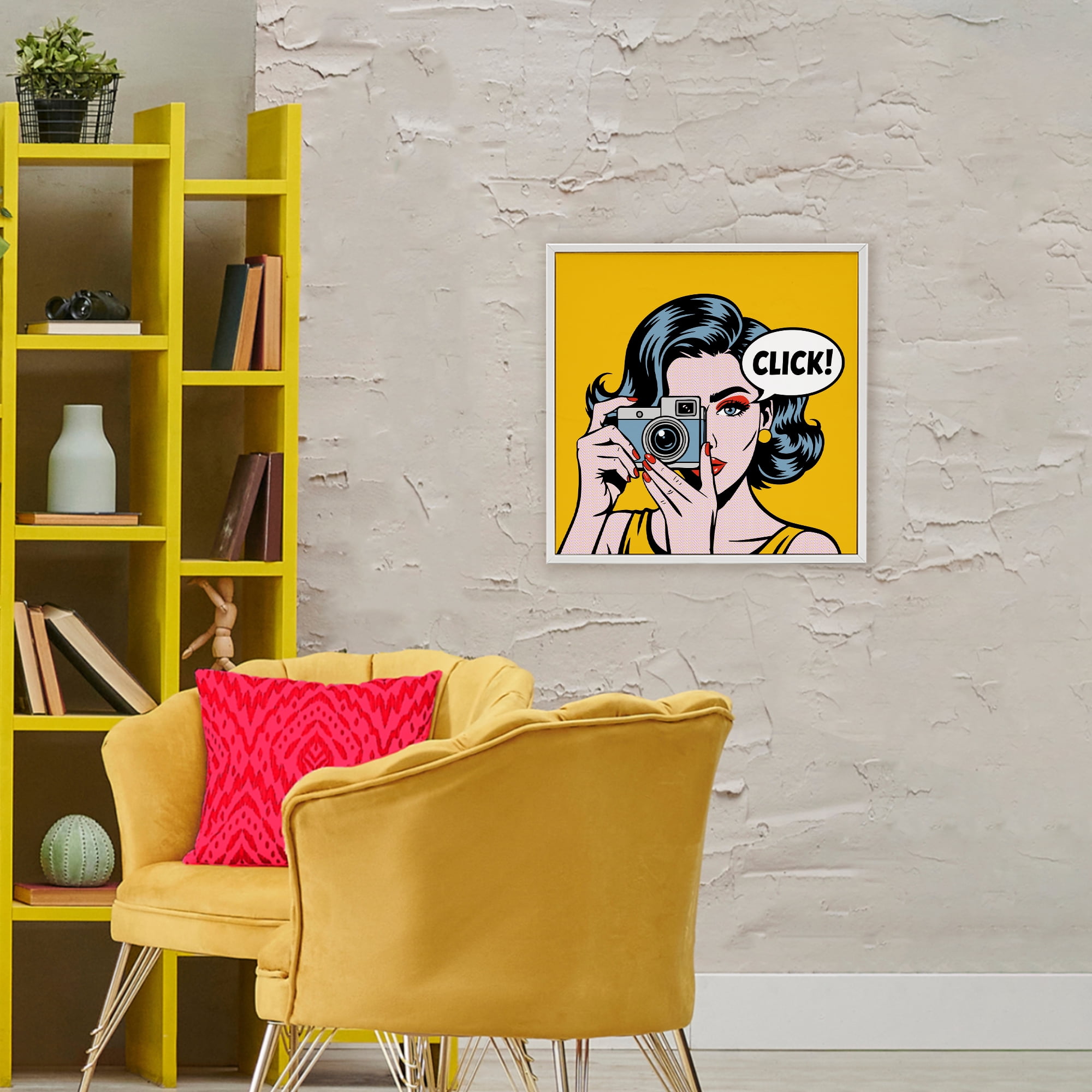 Stupell Industries Click Retro Photographer White Framed Giclee Art, design by Andreas Magnusson