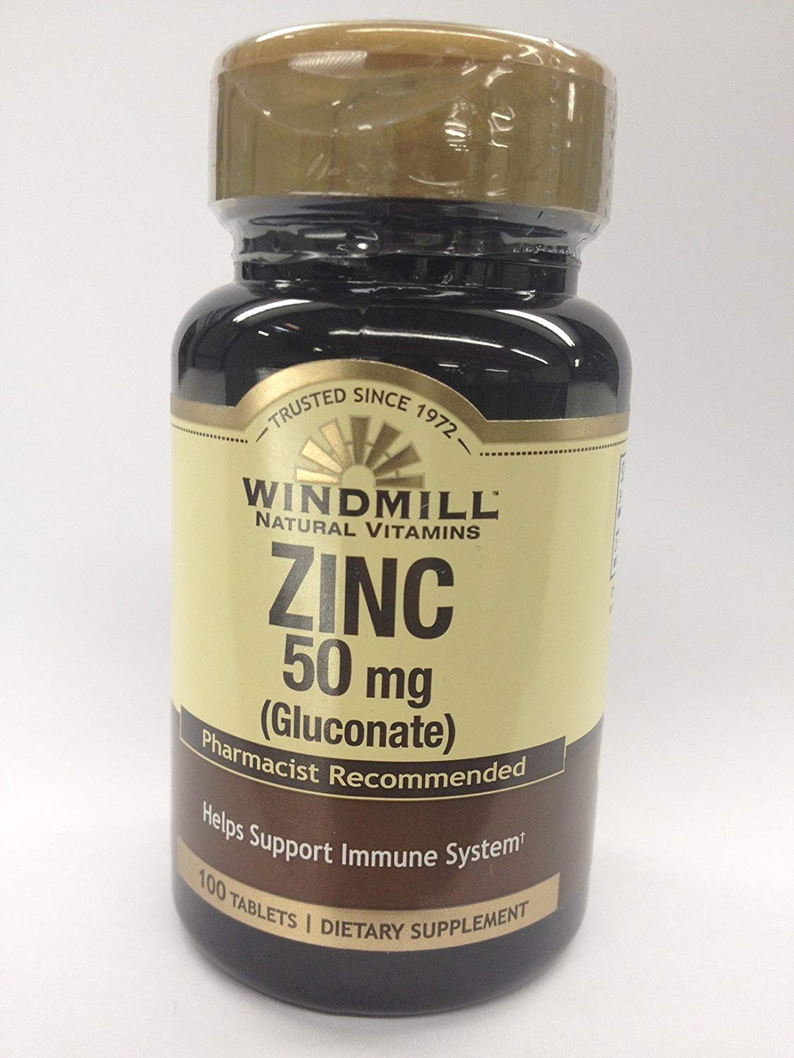 ZINC TAB GLUCONATE 50 MG WMILL Size: 100, It helps support immune system.  By Windmill - Walmart.com
