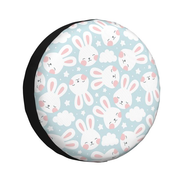 Balery Rabbit And Star Cubiertas para Neumáticos - Protector Resistente para Neumáticos de Camioneta, SUV, Remolque, Camper y RV-17 inch