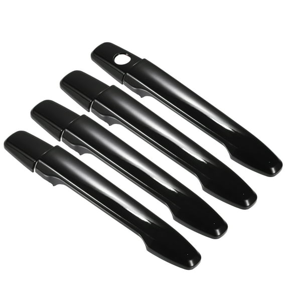 Unique Bargains Car Exterior Door Handle Cover No Keyless Holes Fit for Mitsubishi Outlander Black 4Pcs