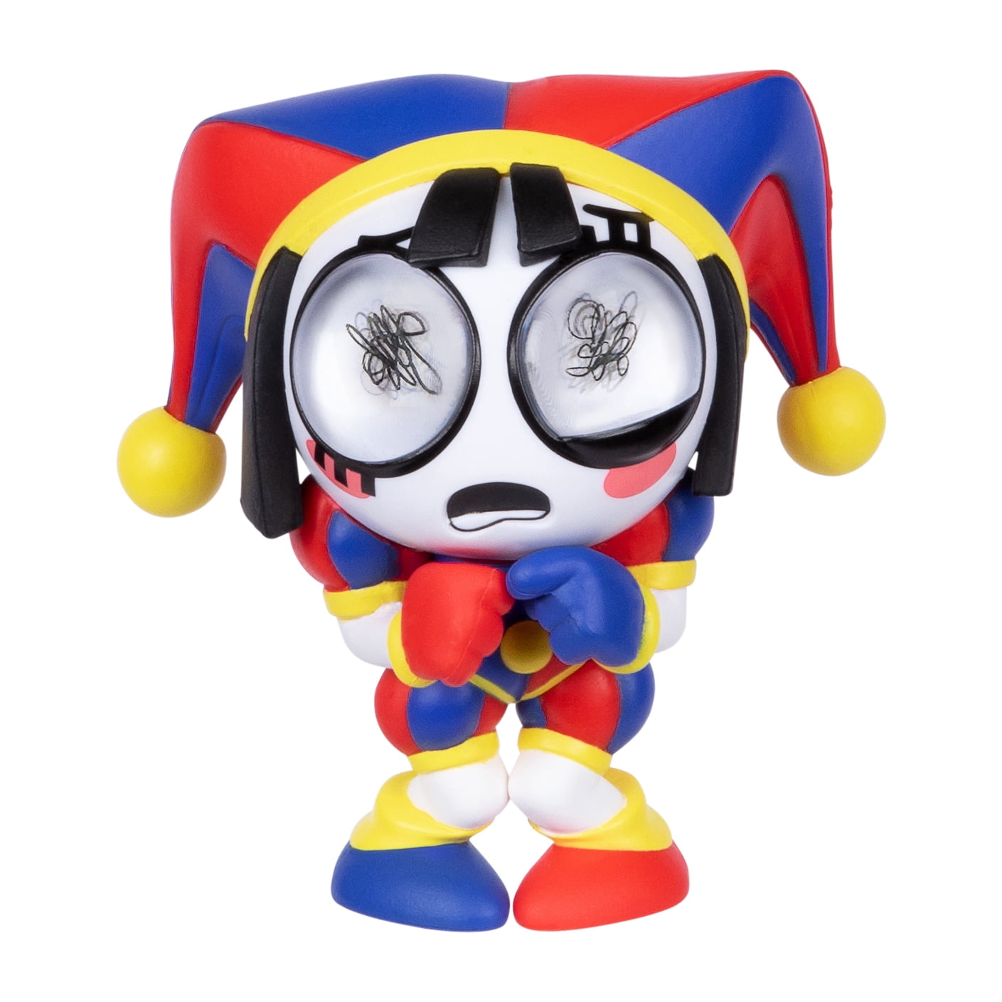 Amazing Digital Circus Pomni 4" Collectible Vinyl Figure with Jittery Eyes and Collector Card, Ages 4+