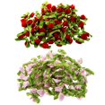 thumbnail image 1 of 200 Pcs Mini Satin Ribbon Flower Leaf Wedding Decor Appliques Sewing DIY Main , 100 Pcs Pink & 100 Pcs Red, 1 of 7