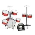 thumbnail image 4 of Set Drum Set Jazz Drum Kit with Stool 7 Drums Musical Percussion Instruments for Beginner Holiday Gifts Thickened PVC Drumhead Easy Installation, 4 of 7