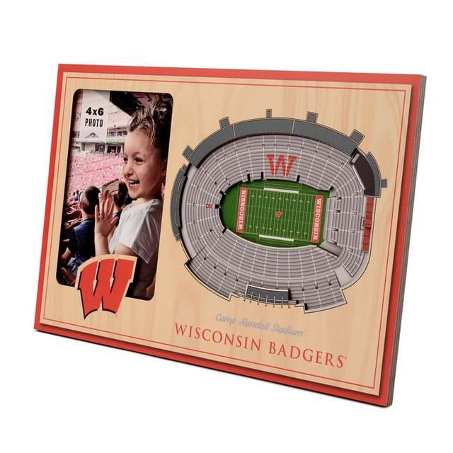YouTheFan 9026358 NCAA Wisconsin Badgers 3D StadiumViews Picture Frame - Camp Randall Stadium