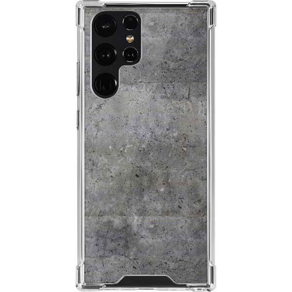 Skinit Concrete Natural Grey Concrete Galaxy S22 Ultra Clear Case