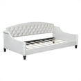 thumbnail image 5 of MODERNLUXE Upholstered Twin Size Sofa Bed, Tufted Button Daybed, Beige, 5 of 11