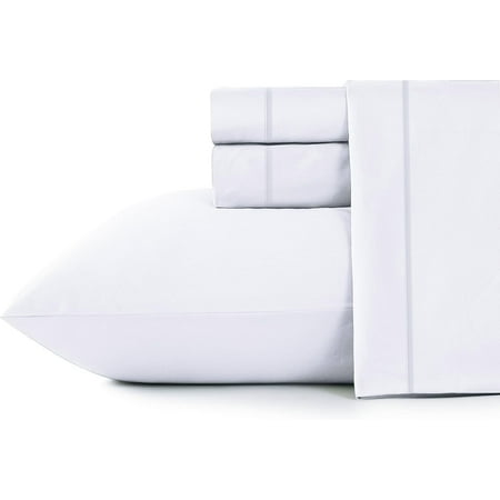 Queen 600 Thread Count Cotton Bed Sheet Set, 4 Piece Sateen Deep Pocket Luxury Hotel White Bedding