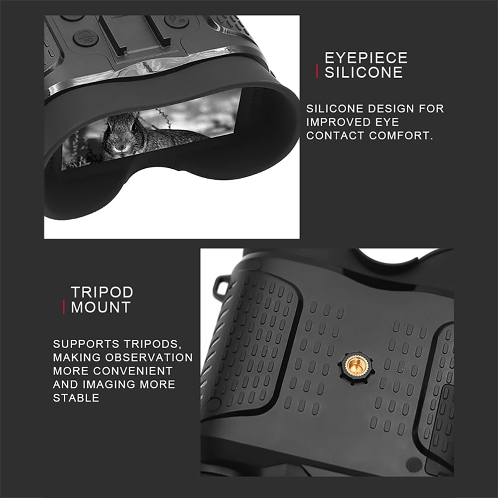 JIFON Dual Screen Night Vision Binoculars with Head Mounted Goggles for Military Game Hunting