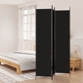 thumbnail image 1 of vidaXL 3-Panel Room Divider Black 150x220 cm Fabric, 1 of 5