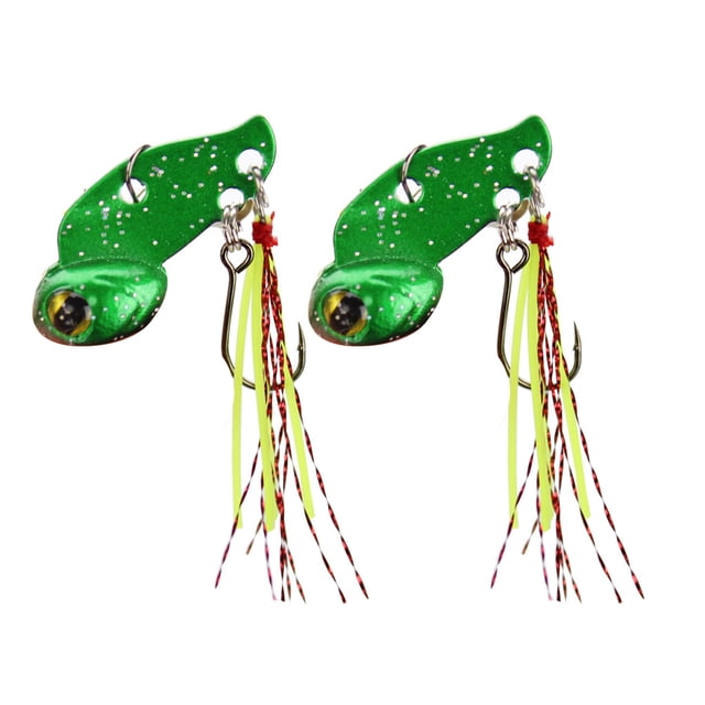 stanreset 2Pcs Fishing Bait Lightness Baits Metal Wearable Convenient Easy Storage Wide Application Lure Sea Outdoor Household Green