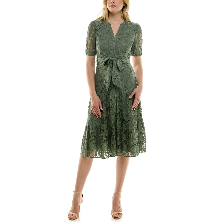 Nanette Lepore Women's Puff Sleeve Lace Midi Dress, Sizes XS-XXXL