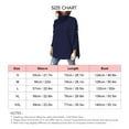 thumbnail image 4 of Suéter con manga de murciélago, suéter de cuello alto de gran tamaño para mujer Suéter de cuello alto para mujer Suéter de cuello alto de gran tamaño Durabilidad probada en el tiempo, 4 of 4