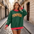 thumbnail image 5 of Garbnen Polka Dot Mock Turtleneck for Women Sweatshirt Pumpkin Graphic Long Sleeve Oversized Sweatshirts for Women Drop Shoulder Lightweight Cozy Soft Fall Y2k Women's Sweaters Pullover, 5 of 5