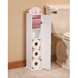 OakRidge White Bathroom Toilet Paper Tower with Adjustable Shelves ...