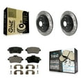 thumbnail image 1 of Transit Auto Rear Coated Drilled Slotted Disc Brake Rotors and Ceramic Pads Kit for Car Mercedes-Benz ML350 GLE350 ML250 GLE300d KDT-100947, 1 of 11