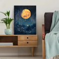 thumbnail image 5 of UXIEQU 12x16 Inch Golden Moon Wisteria Canvas Wall Art Floral Night Decor, 5 of 8