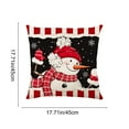 thumbnail image 2 of Christmas Pattern Pillow Cover 18x18 Inch Holiday Decor Cushion Case for Sofa Bed Home Decoration, 2 of 5