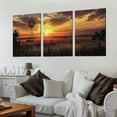 thumbnail image 2 of Large Size Wall Art Rural Landscape Pictures Decor Farmhouse Windmill at Sunset Scenery Photograph Painting Canvas Print Vintage Farm Decoration, 2 of 6