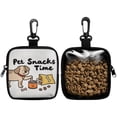 thumbnail image 4 of Guodhu Portable Zipper Sealed Dog Training Snack Bag Polyester Pet Treat Pouch Waist Clip Travel Organizer for Walks Hiking Outdoor Activities(White X), 4 of 7