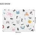 thumbnail image 3 of SKYSONIC Toilet Bathroom Rugs Sets 2 Piece, Cute Pattern Baby Animals Flowers Soft Absorbent Fluffy Toilet Mat Set Non-Slip Rubber Backing Bath Mats for Bathroom,16"x24"+20"x24", 3 of 7
