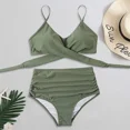 thumbnail image 2 of Conjunto de bikini para mujer Push Up Crossover Verde S, 2 of 6