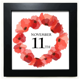 thumbnail image 1 of Corn poppy Garland Remembrance Day UK Mesa de pared con marco cuadrado negro, 1 of 4