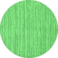 thumbnail image 1 of Ahgly Company Indoor Round Solid Emerald Green Modern Area Rugs, 8' Round, 1 of 4