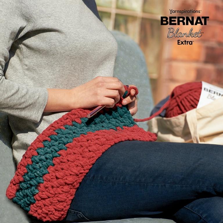 Bernat Blanket Extra Velveteal Yarn - 2 Pack of 300g/10.5oz - Polyester - 7  Jumbo - 97 Yards - Knitting/Crochet