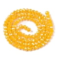 thumbnail image 3 of Electroplate Glass Beads Strands Opaque Solid color AB color Plated Faceted Rondelle golden 4x3mm Hole: 0.4mm about 110~115pcs/strand 39~40cm, 3 of 3