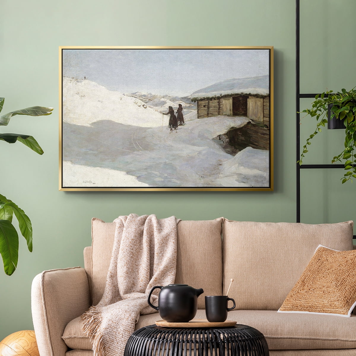 Vintage Landscape-CCLXXII By Wexford Home Framed in Gold Wood Gallery Wrapped Canvas 17 in. x 25 in.