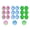 Pink & Green, variant on BIMZUC 6PCS Reusable Hair Catcher Balls Anti-winding Laundry Lint Remover Washing Balls, Blue and White, 1.37 inches / 3.5 cm