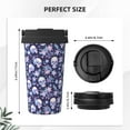 thumbnail image 3 of Balery Skull Pattern Insulated Coffee Travel Mug Stainless Steel Vacuum Coffee Cup Leakproof with Screw Lid Coffee for Hot/Iced Beverage - 500ml, 3 of 8