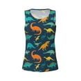 thumbnail image 6 of Sigee Colorful Dinosaur for Women's Workout Tank Top,Running Tank Tops,Sleeveless Gym Clothes, 6 of 8